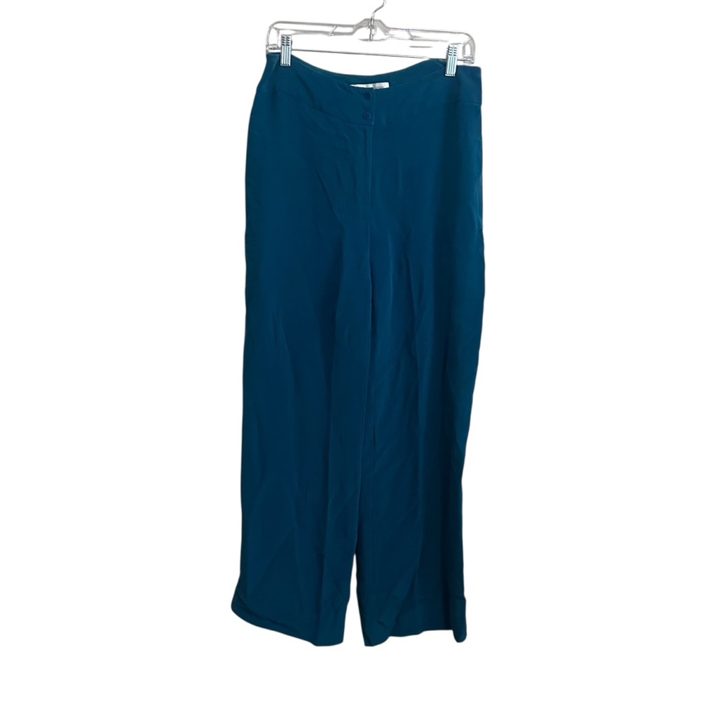 Vintage Jones New York Teal Silk Dress Pants Size 12